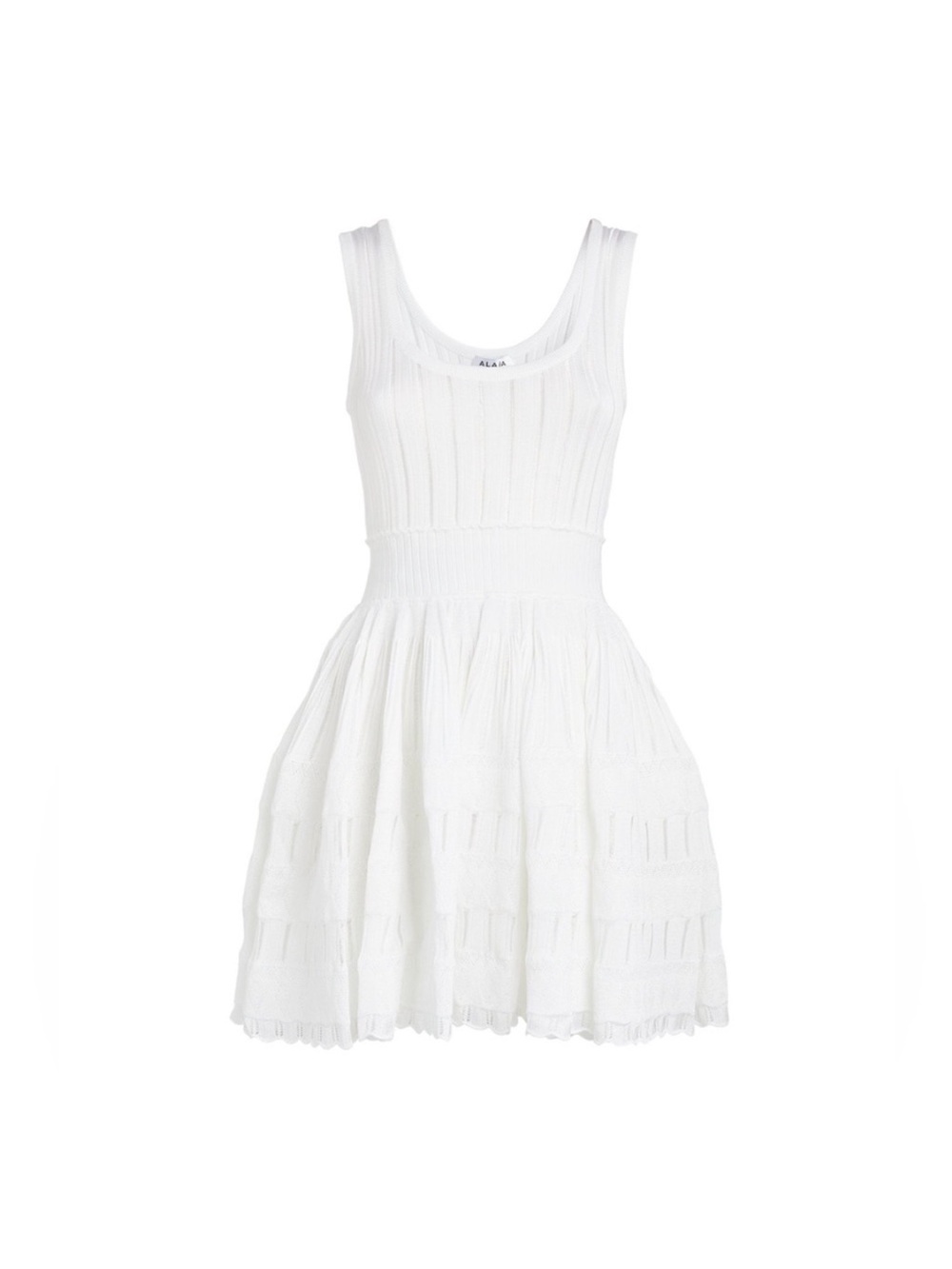 Alaïa White Textured Knit Mini Dress